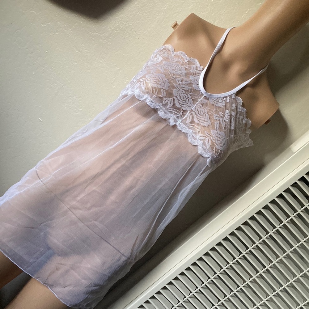 White lace lingerie dress